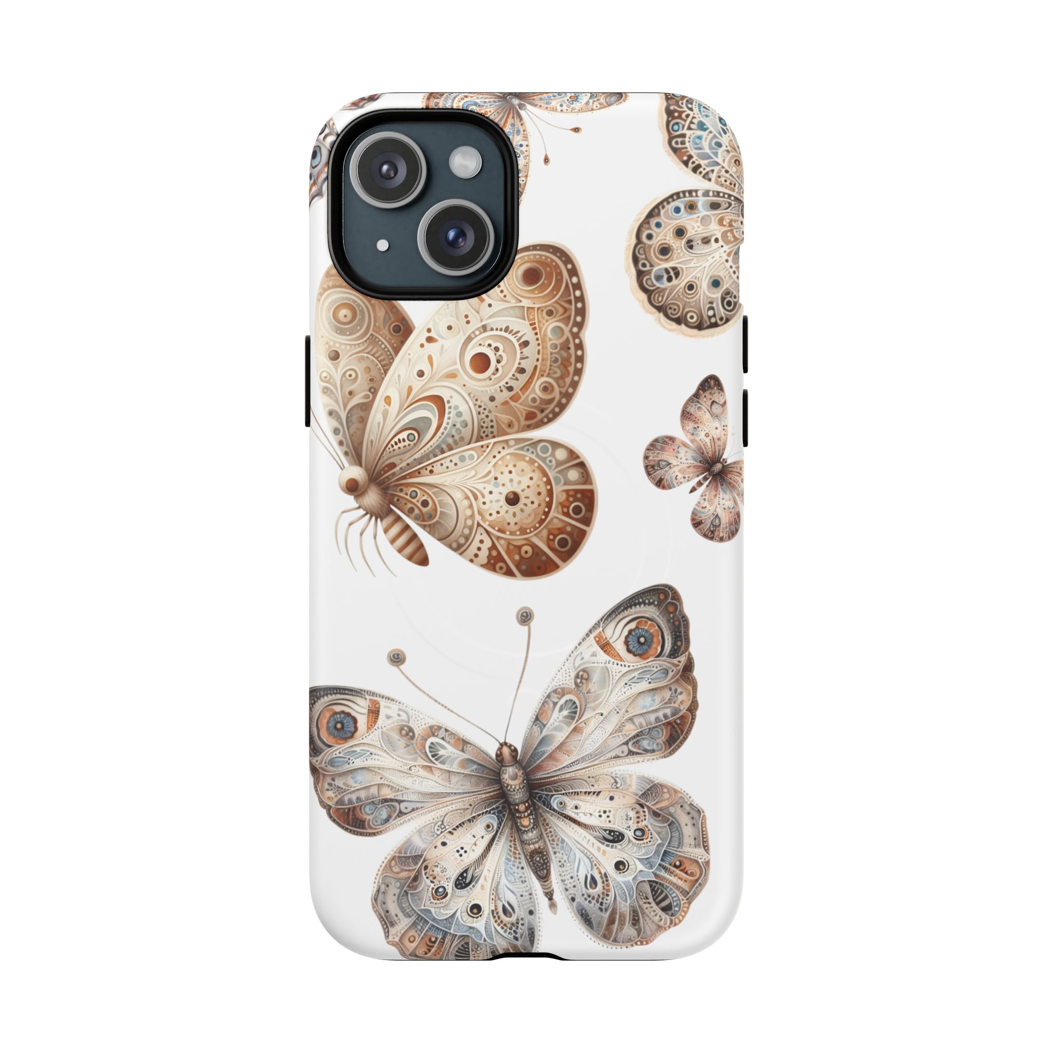 Butterfly Floral Tough Magnetic iPhone Case