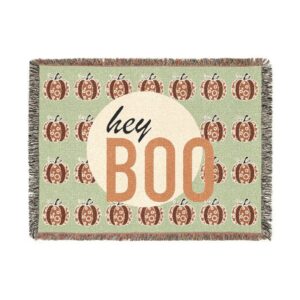 Cozy Halloween Pumpkin Woven Throw Blanket - Image 10