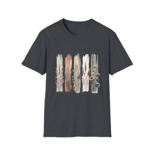 Botanical Brushstroke Neutral Floral Stems T-Shirt