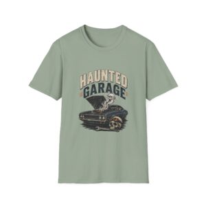 Vintage Skull & Classic Car Haunted Garage T‑Shirt