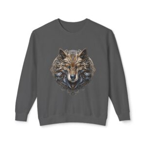 Tribal Wolf Head Crewneck Sweatshirt