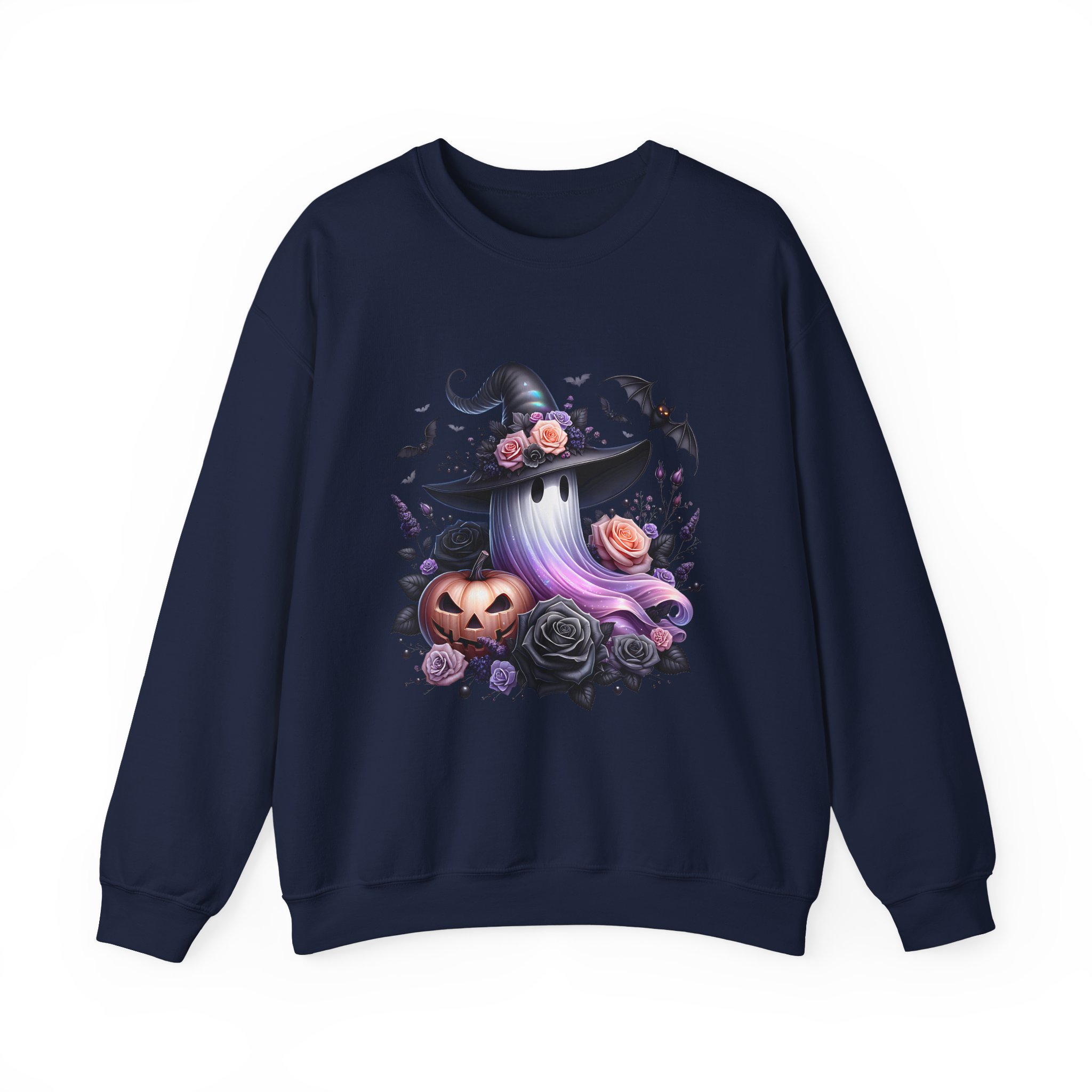 Cute Witch Hat, Pumpkin & Bats Sweatshirt
