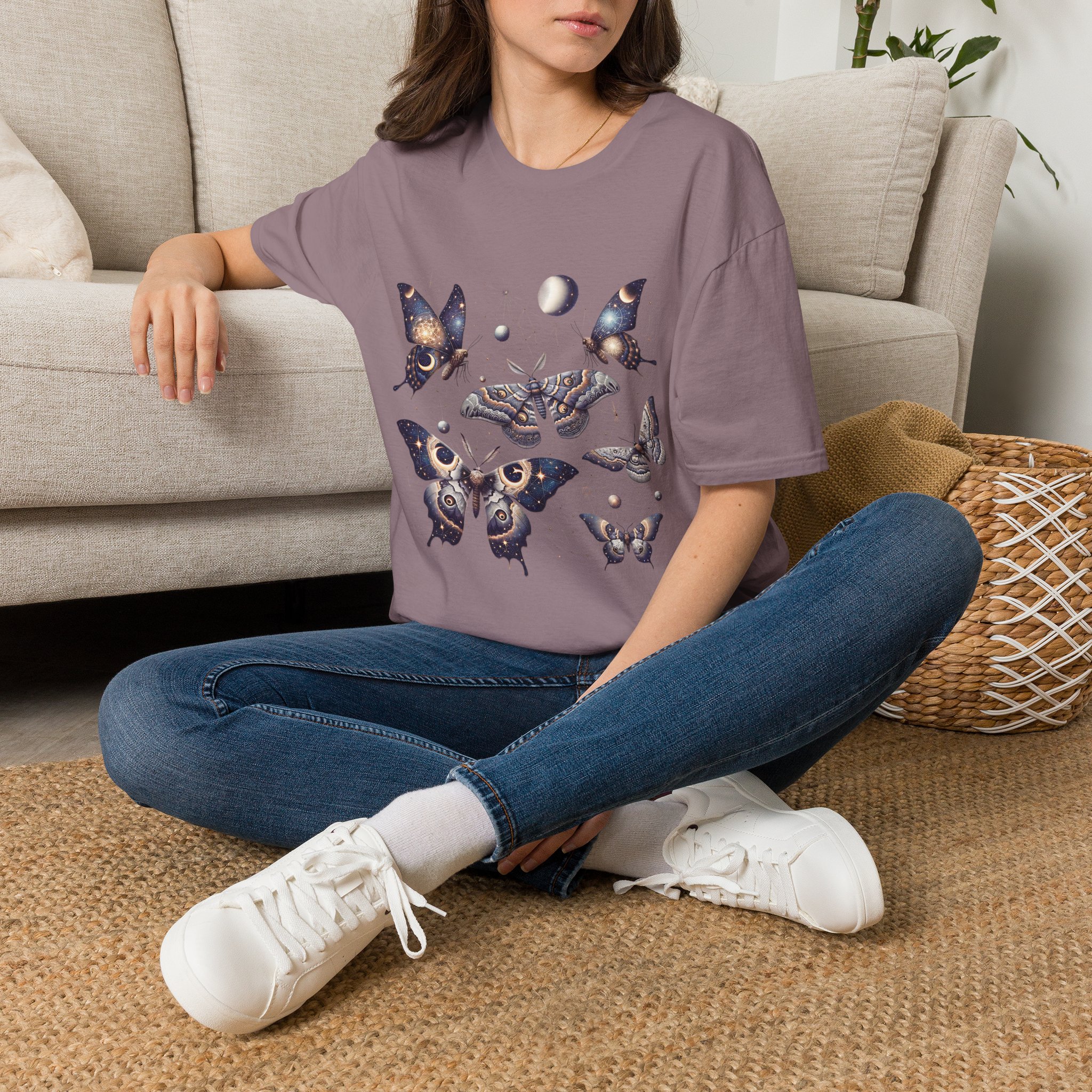 Celestial Moths Moon Phase T-Shirt