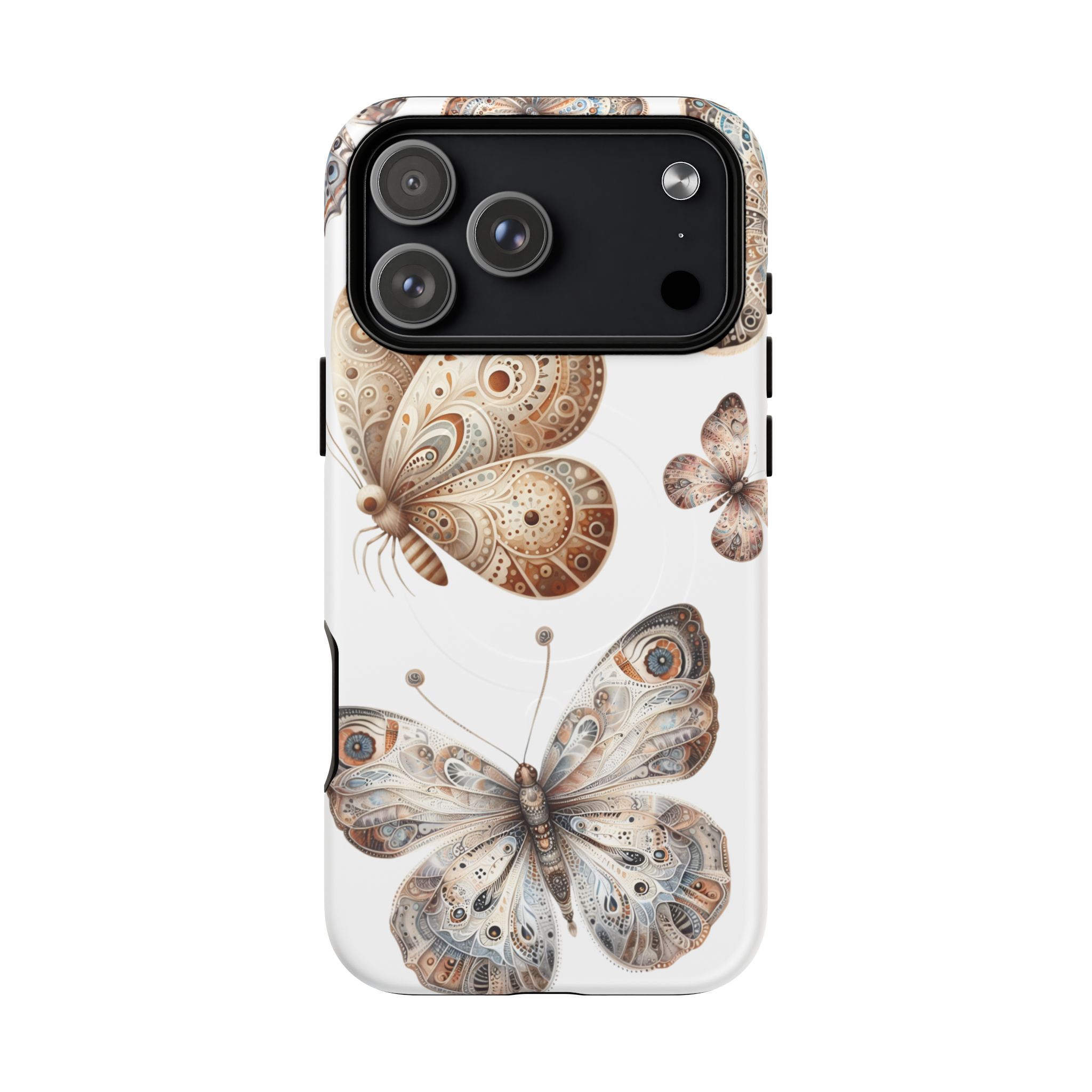 Butterfly Floral Tough Magnetic iPhone Case