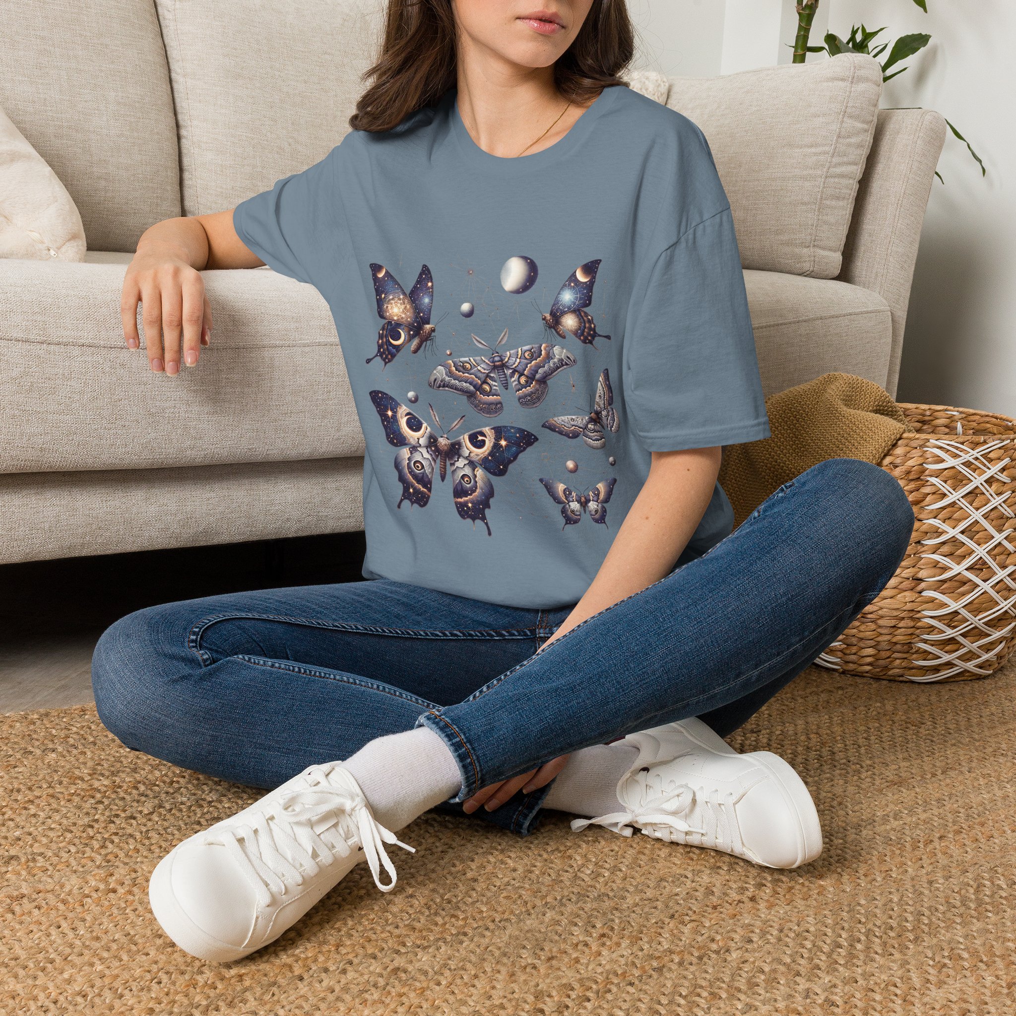 Celestial Moths Moon Phase T-Shirt