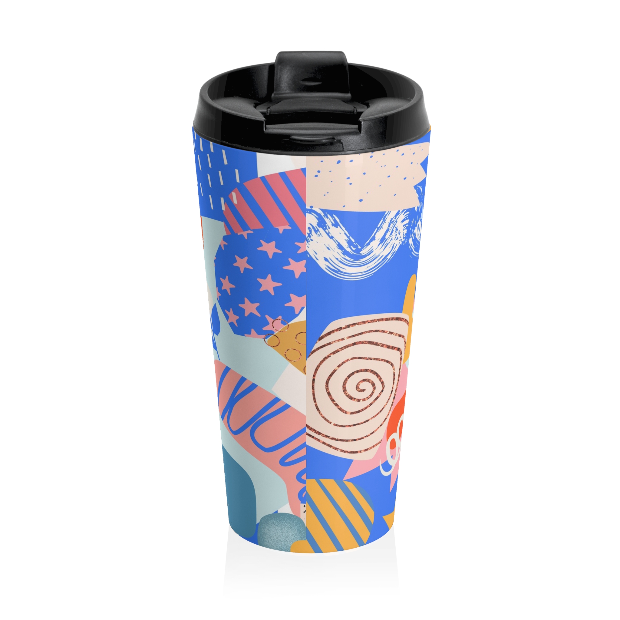 Bright Geometric Art Stainless Steel Travel Tumbler