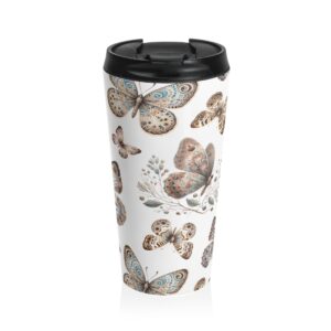 Butterfly Pattern Travel Stainless Steel Insulated Tumbler