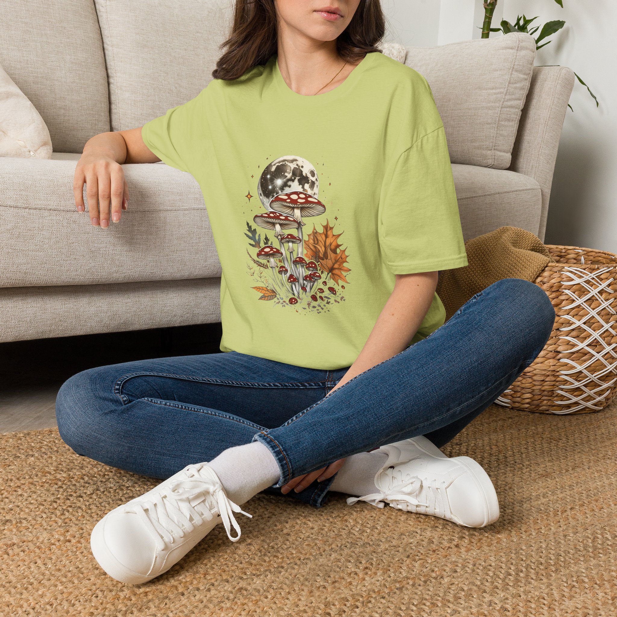 Vintage Moonlit Toadstool Mushroom T-Shirt