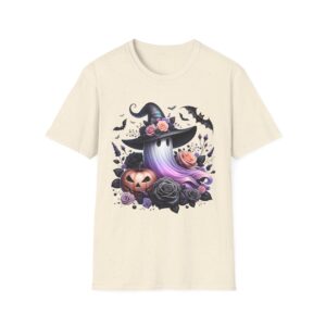 Cute Floral Witchy Ghost Hat T-Shirt
