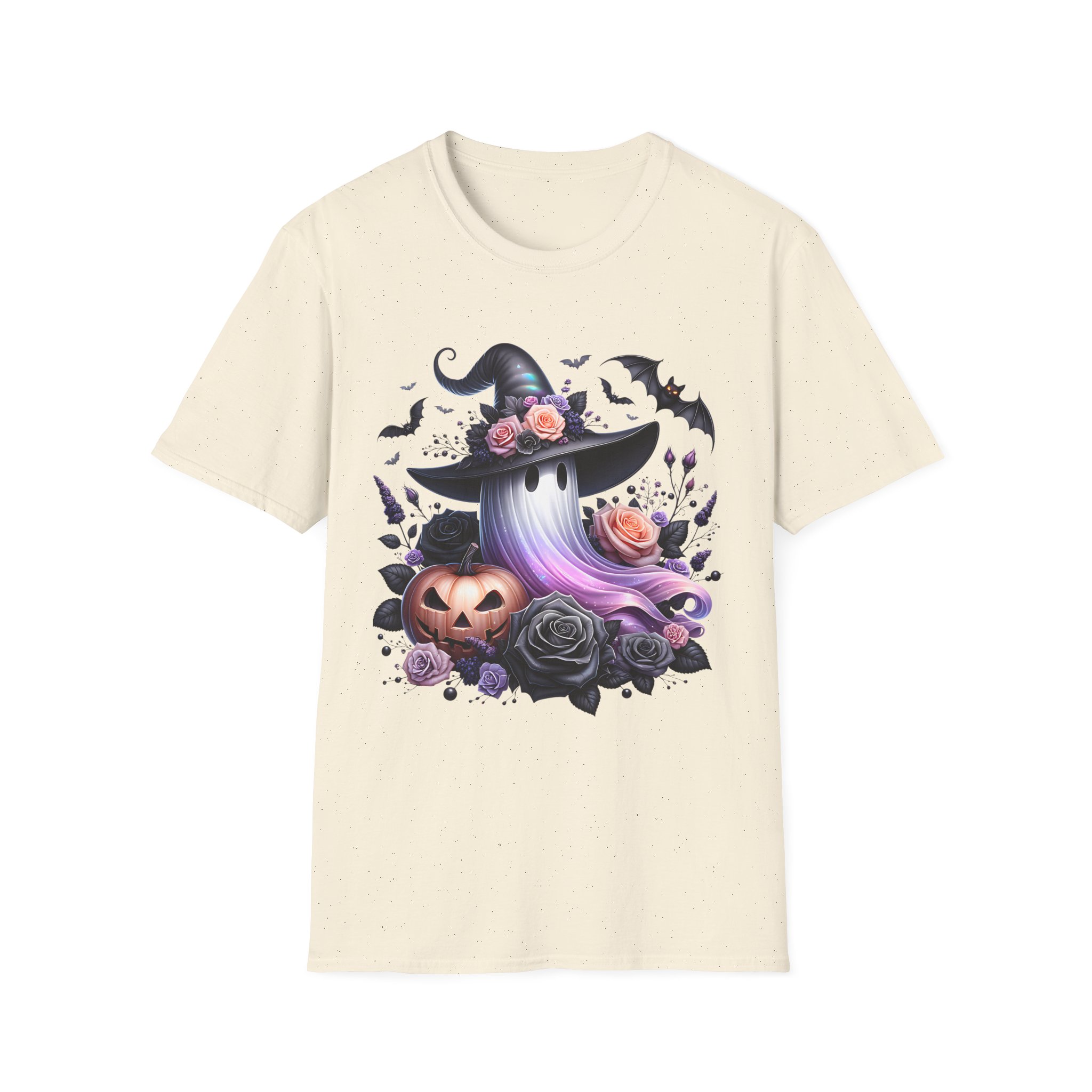 Cute Floral Witchy Ghost Hat T-Shirt
