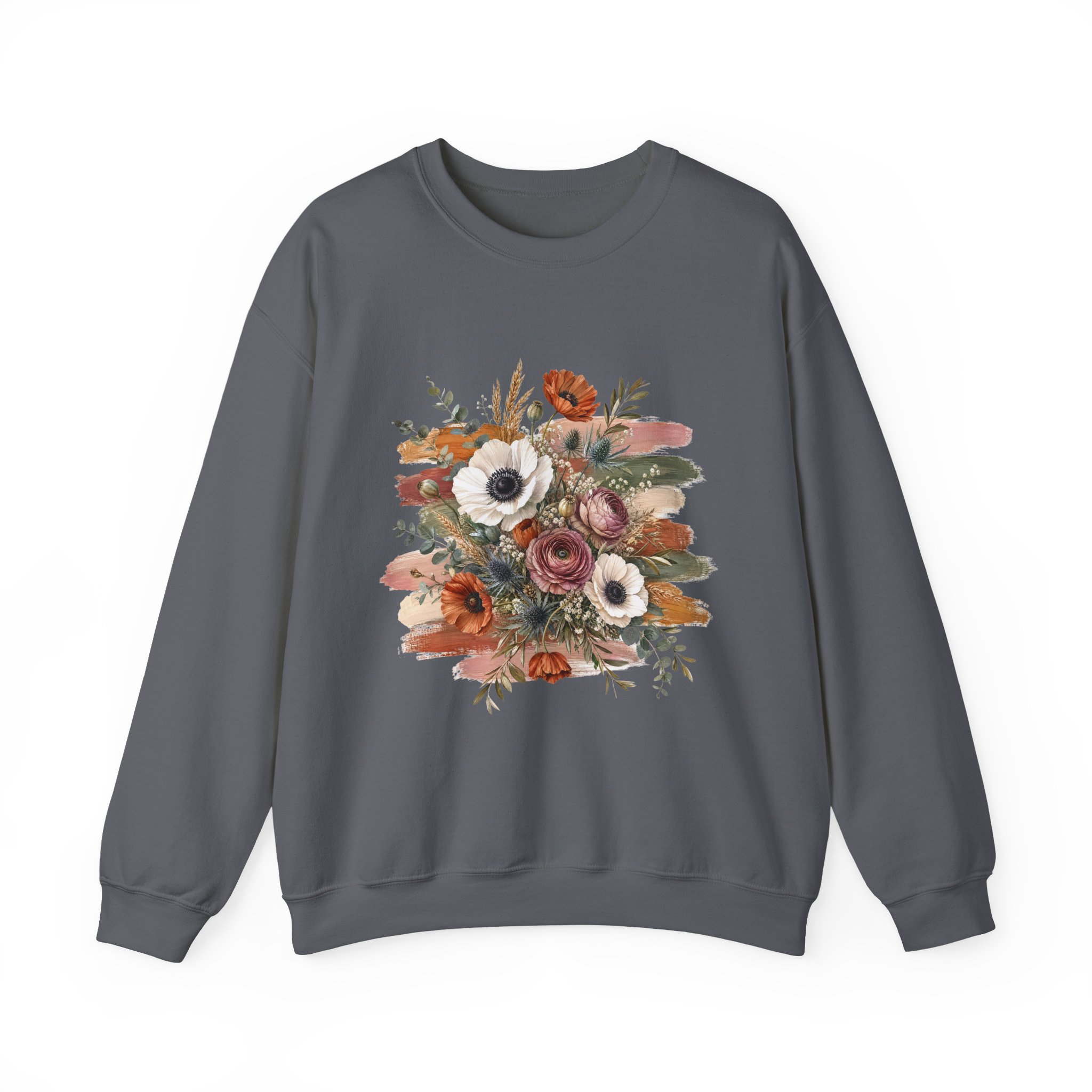 Vintage Floral Rustic Anemone & Poppy Bouquet Sweatshirt
