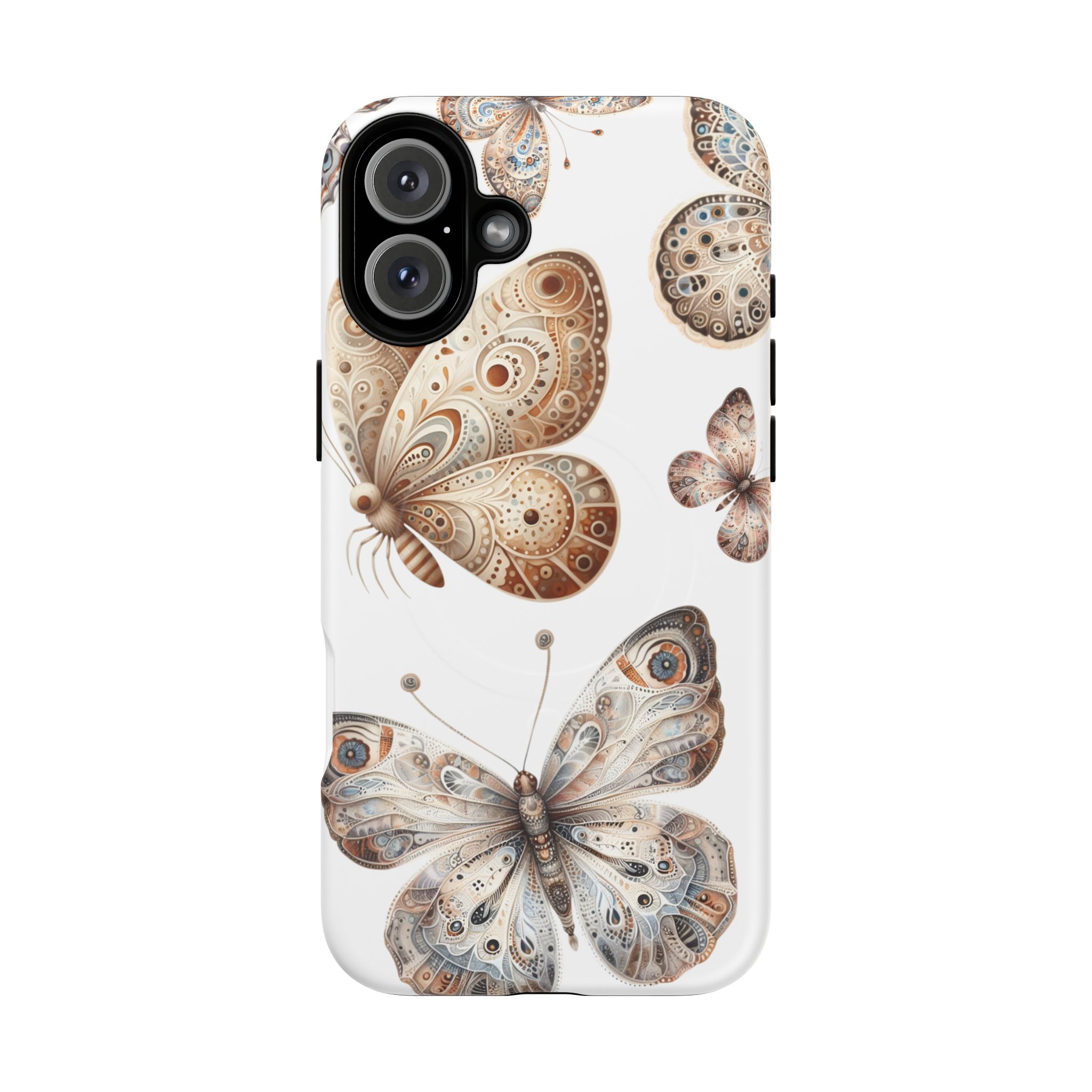 Butterfly Floral Tough Magnetic iPhone Case
