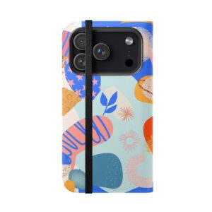 Abstract Colorful Collage Flip Phone Case