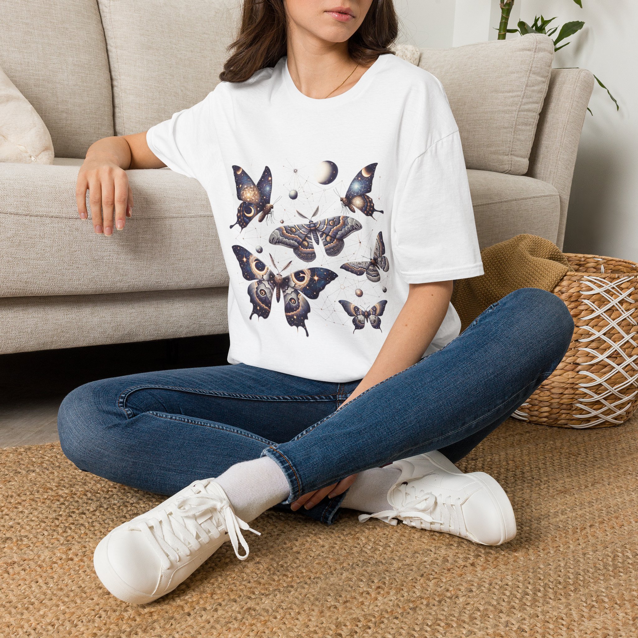 Celestial Moths Moon Phase T-Shirt