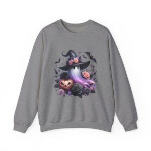 Cute Witch Hat, Pumpkin & Bats Sweatshirt