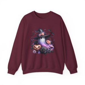 Cute Witch Hat, Pumpkin & Bats Sweatshirt