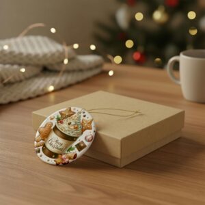 Hot Cocoa Christmas Ceramic Ornament