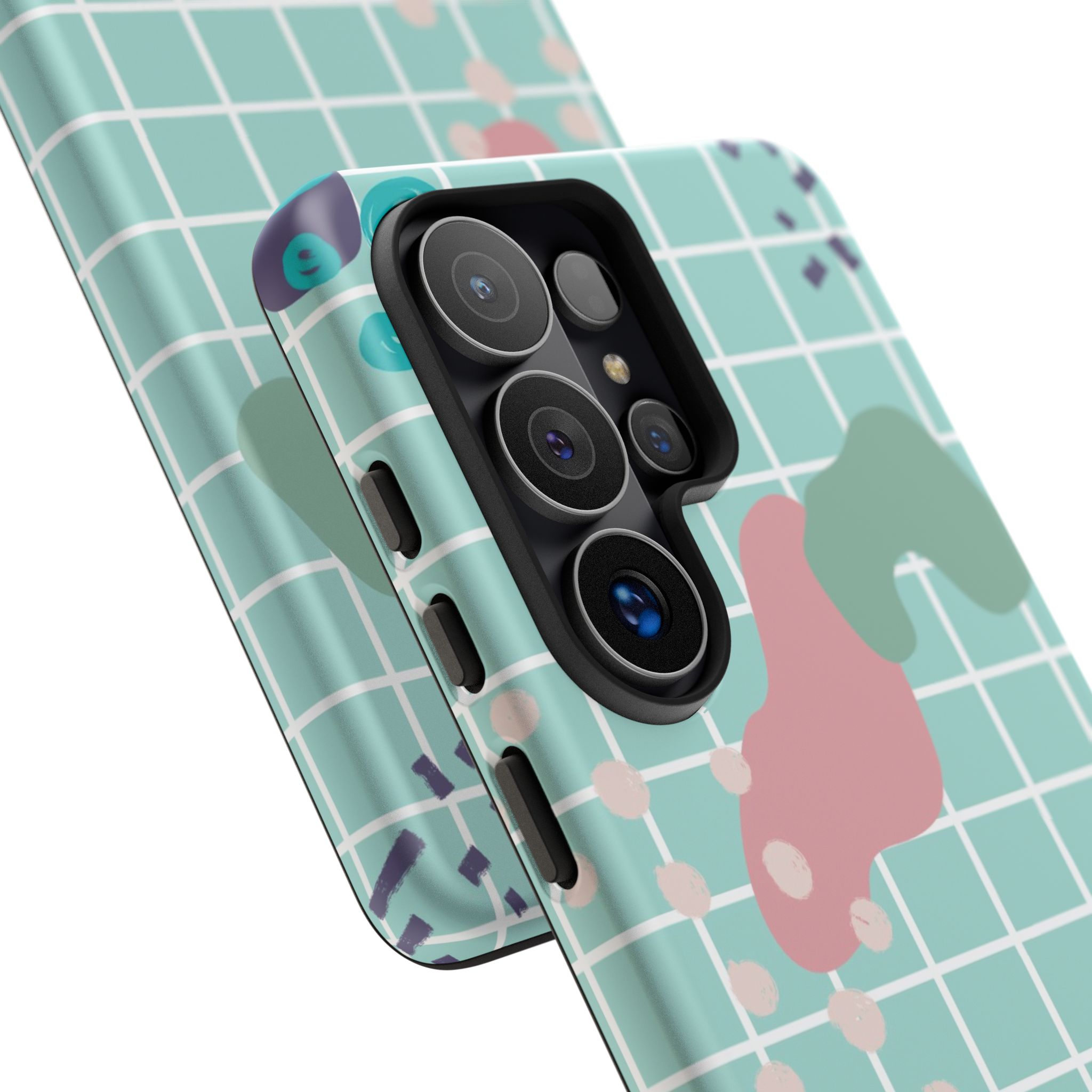Pastel Abstract Grid Tough Phone Case