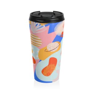 Bright Geometric Art Stainless Steel Travel Tumbler