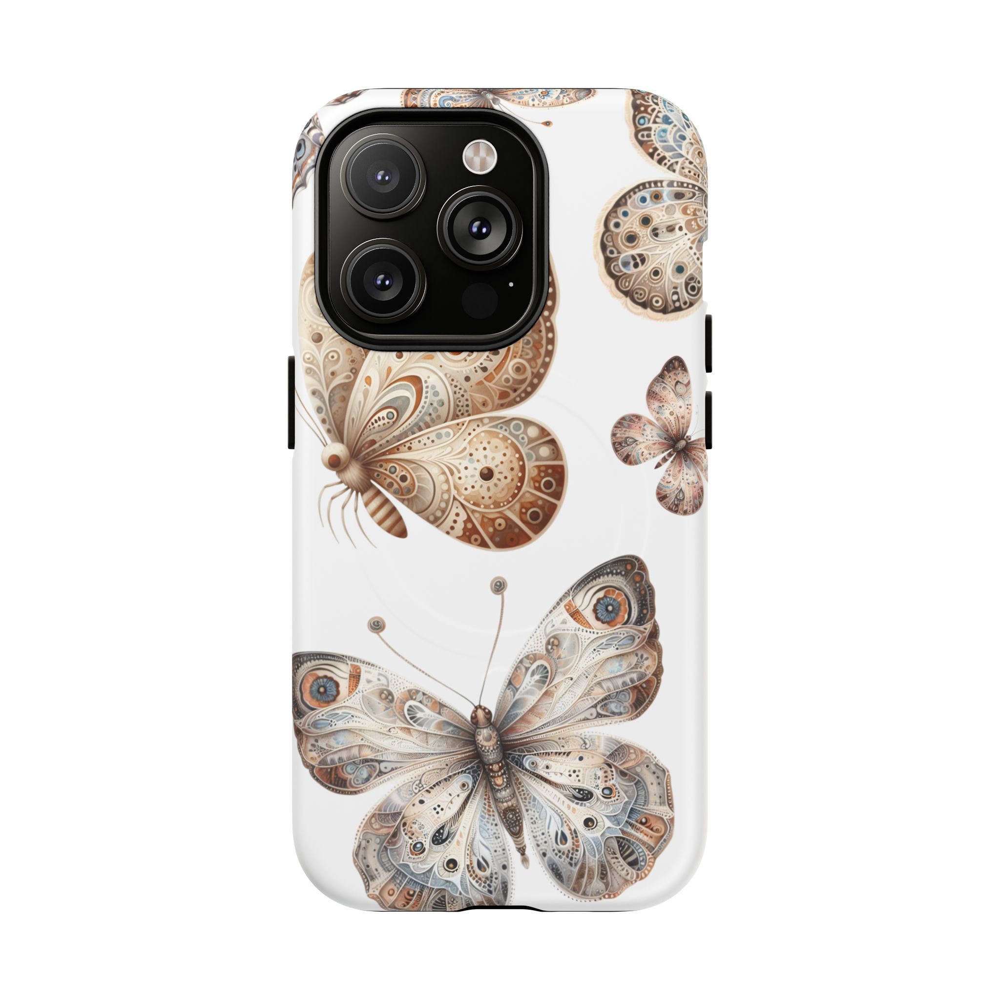 Butterfly Floral Tough Magnetic iPhone Case