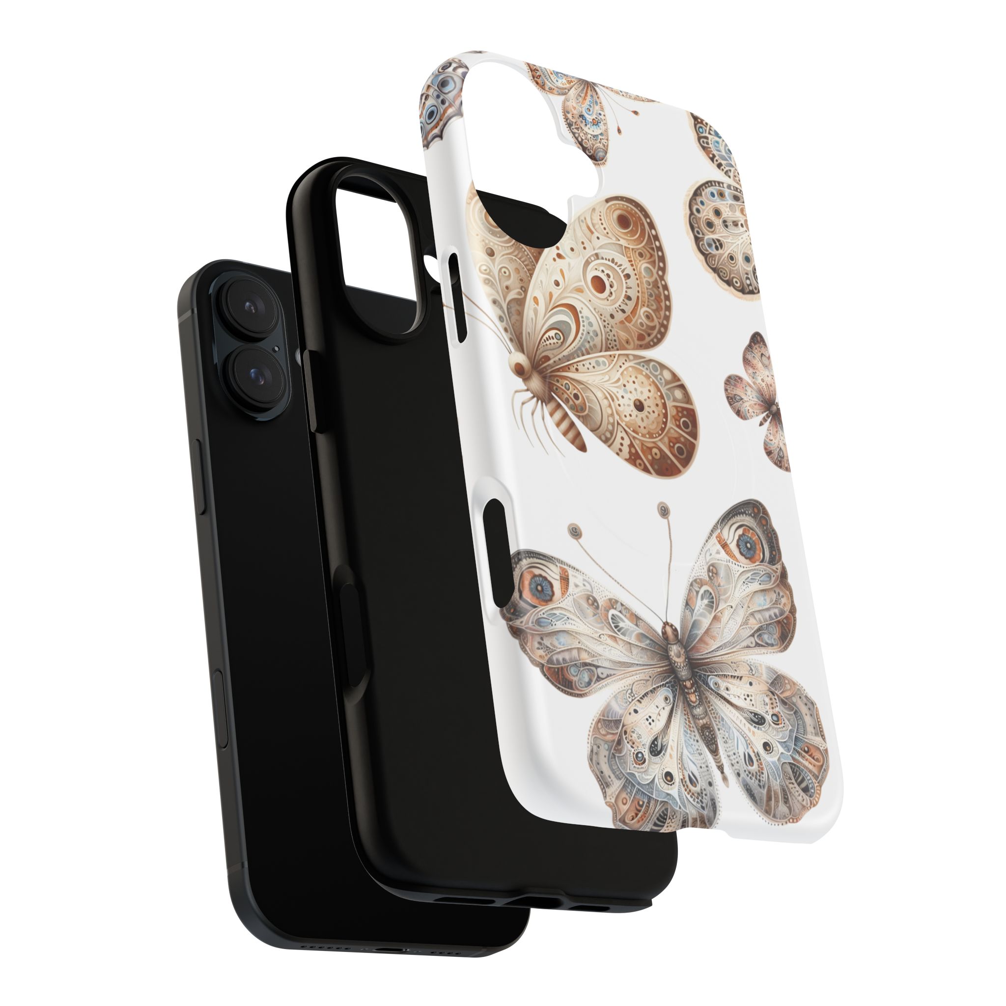 Butterfly Floral Tough Magnetic iPhone Case