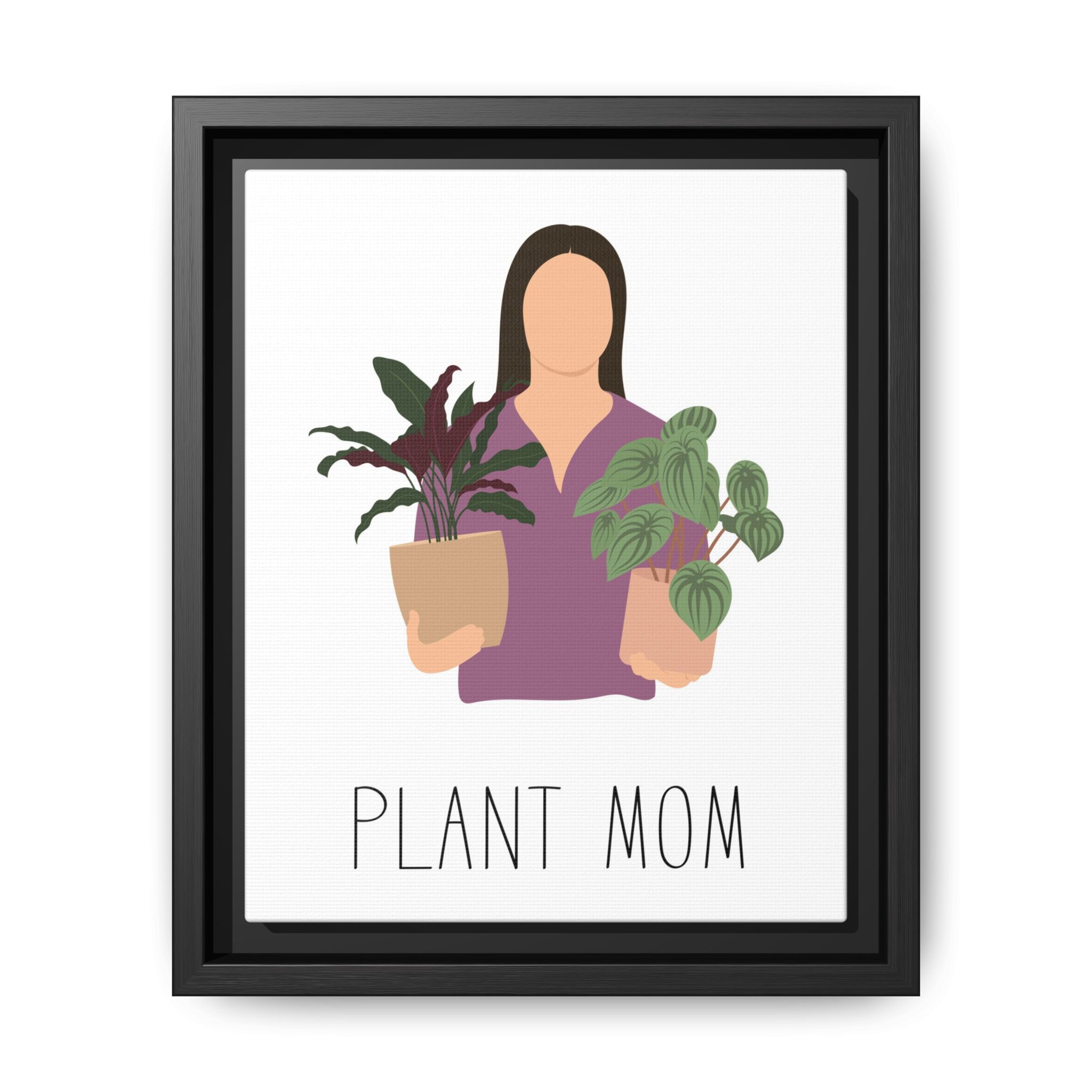 Plant Mom Framed Canvas Print