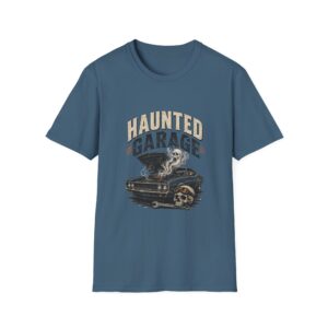 Vintage Skull & Classic Car Haunted Garage T‑Shirt