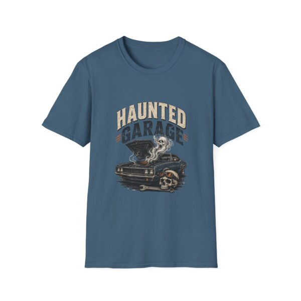 Vintage Skull & Classic Car Haunted Garage T‑Shirt