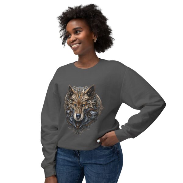 Tribal Wolf Head Crewneck Sweatshirt