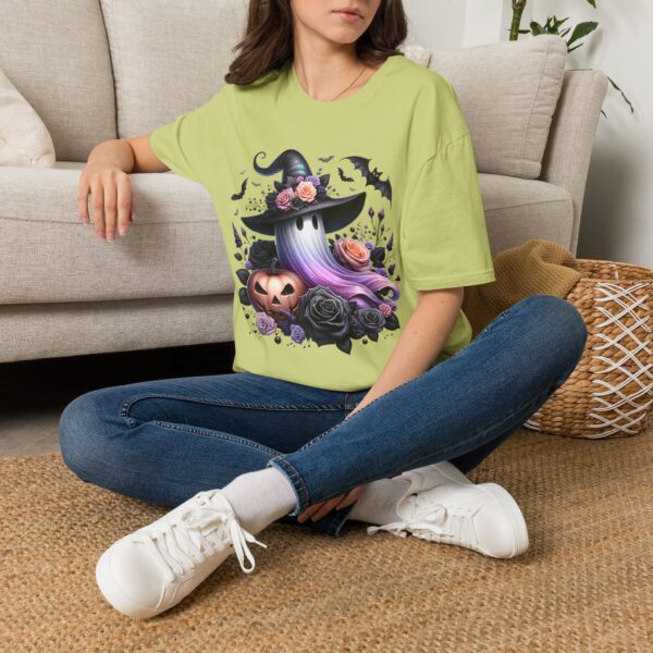 Cute Floral Witchy Ghost Hat T-Shirt