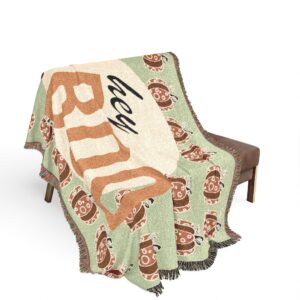 Cozy Halloween Pumpkin Woven Throw Blanket - Image 9