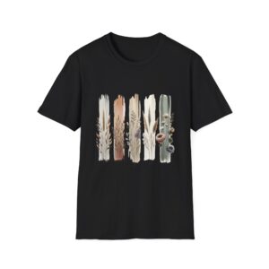 Botanical Brushstroke Neutral Floral Stems T-Shirt