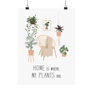 “Home Is Where My Plants Are” Wall Art Poster