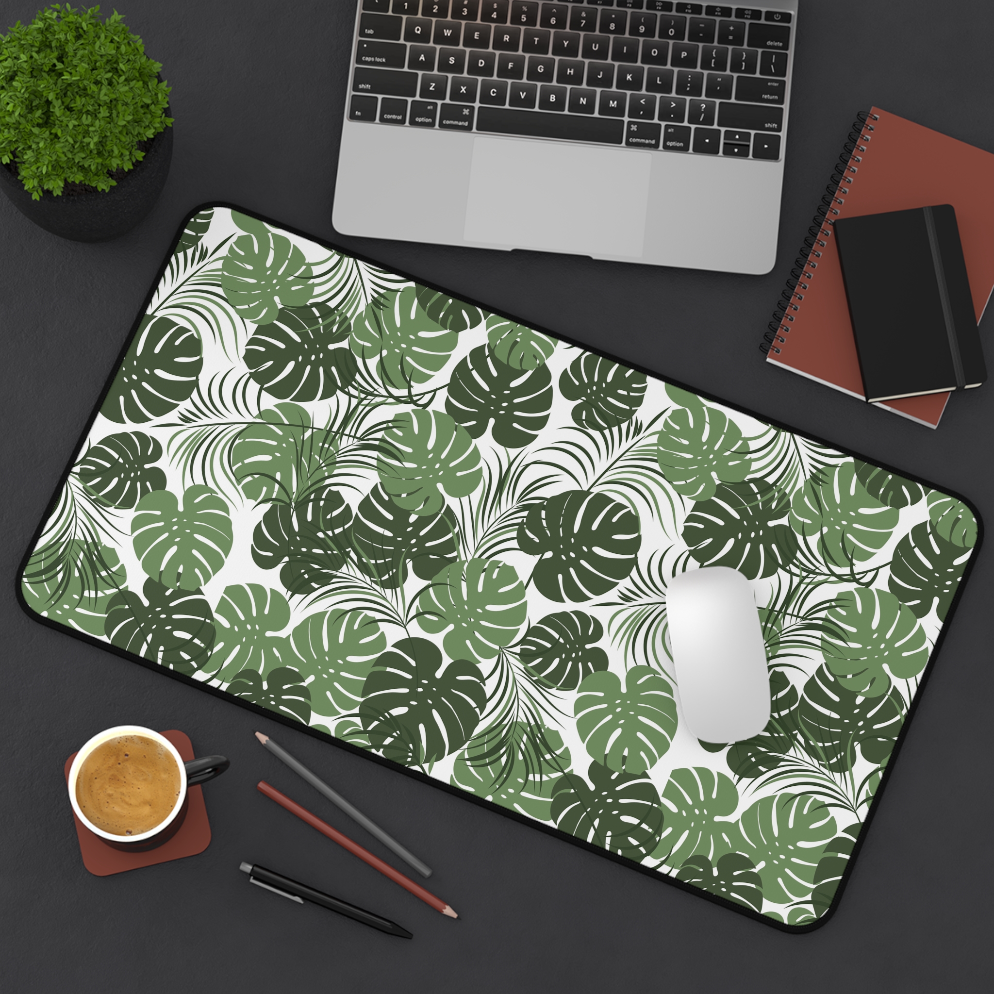 Tropical Monstera Office Desk Mat
