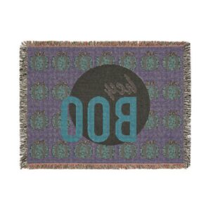 Cozy Halloween Pumpkin Woven Throw Blanket - Image 12