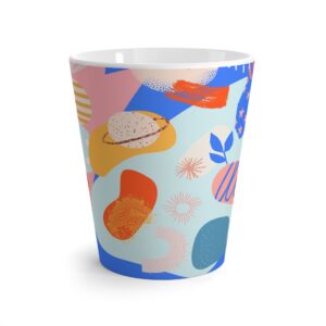 Abstract Colorful Shapes Ceramic Latte Mug