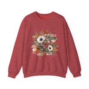 Vintage Floral Rustic Anemone & Poppy Bouquet Sweatshirt