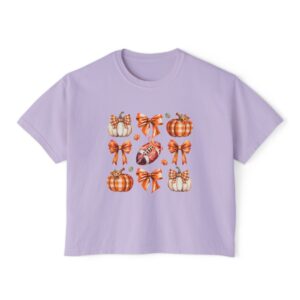 Fall Pumpkin & Bow Boxy T-Shirt