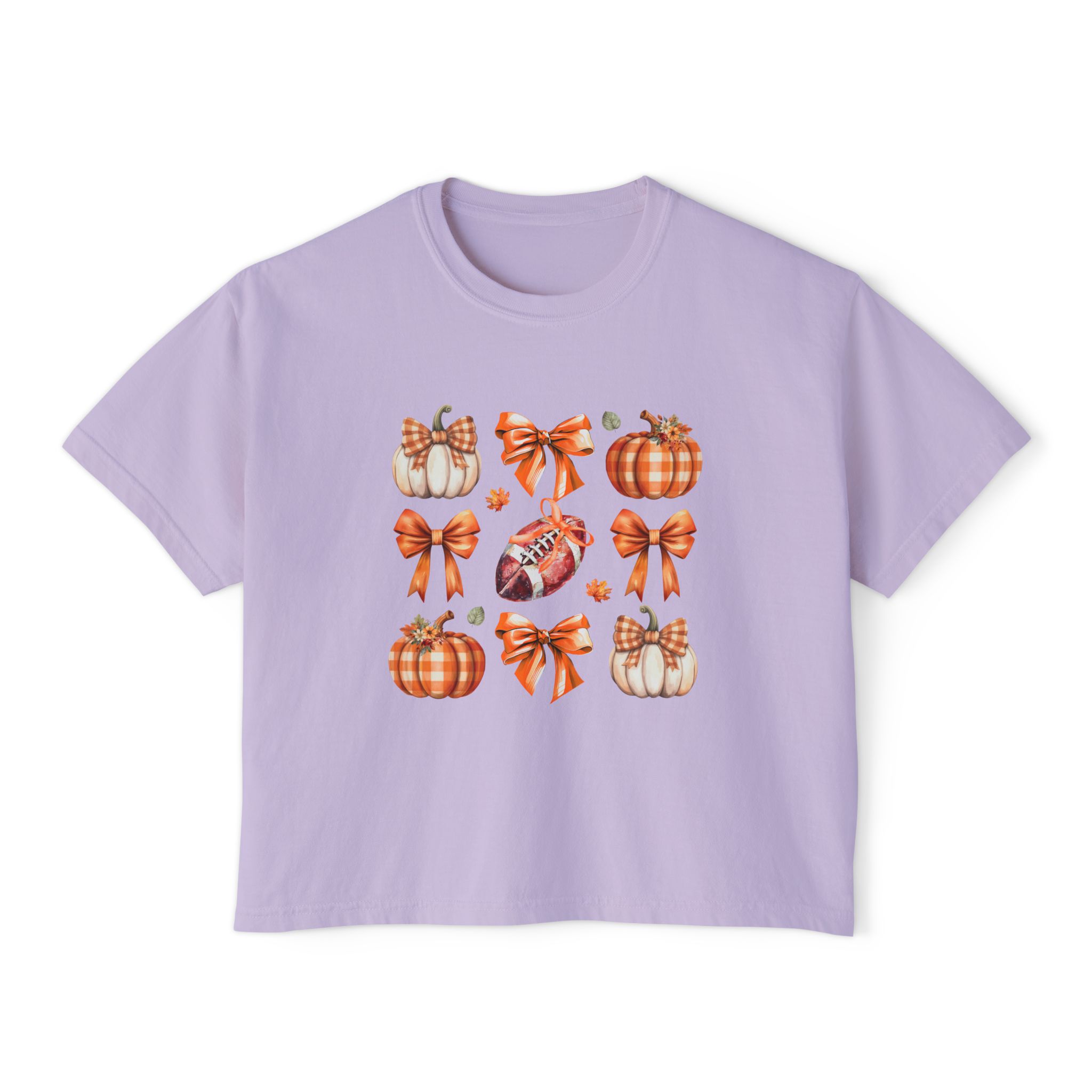 Fall Pumpkin & Bow Boxy T-Shirt