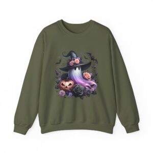 Cute Witch Hat, Pumpkin & Bats Sweatshirt