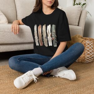 Botanical Brushstroke Neutral Floral Stems T-Shirt