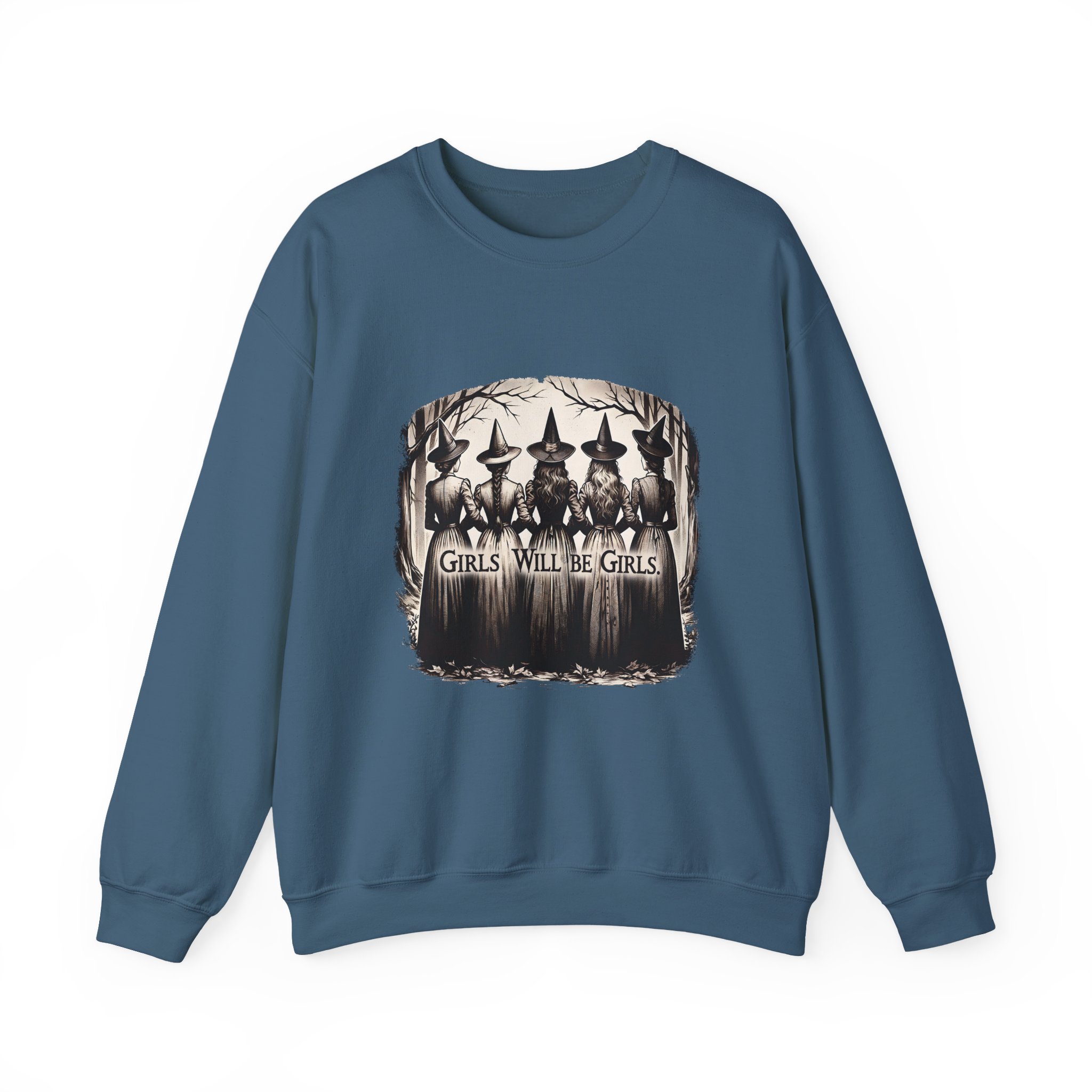 Girls Will Be Girls Witch Crewneck Sweatshirt