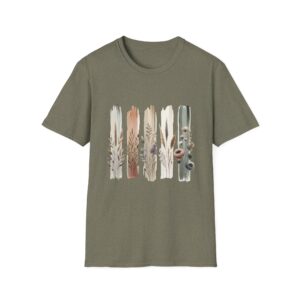 Botanical Brushstroke Neutral Floral Stems T-Shirt