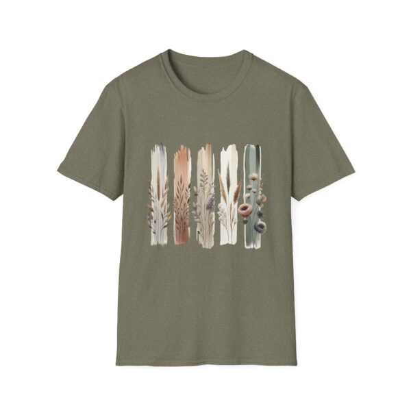 Botanical Brushstroke Neutral Floral Stems T-Shirt