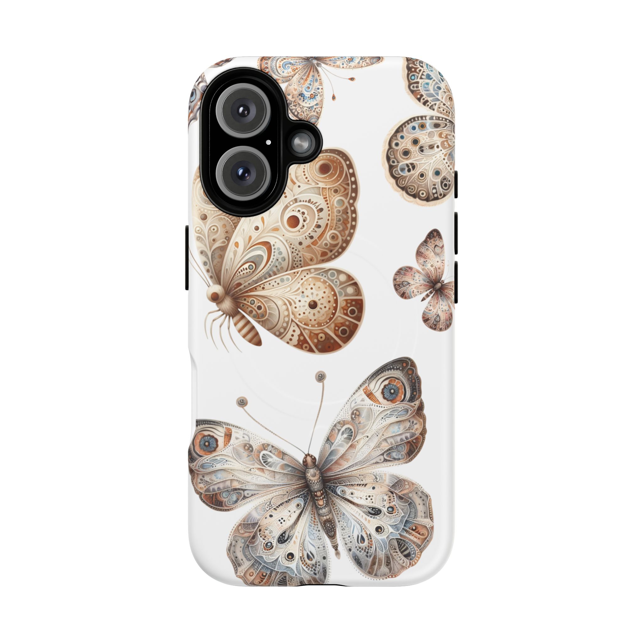 Butterfly Floral Tough Magnetic iPhone Case