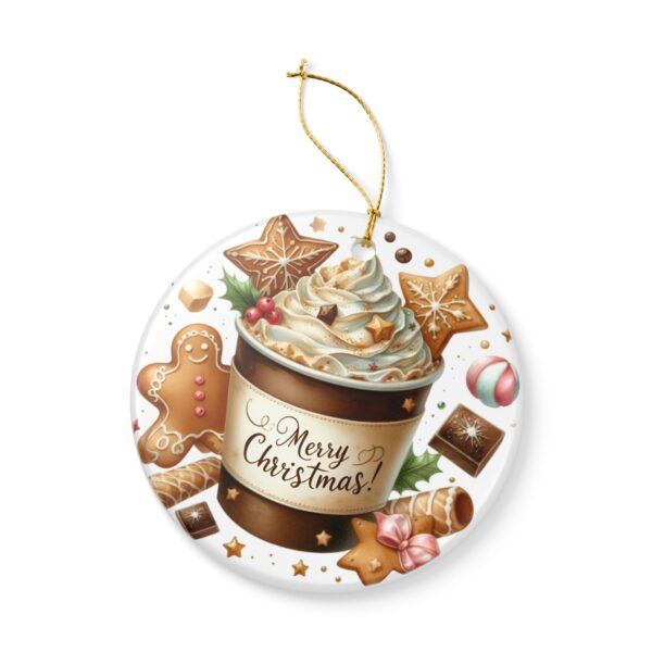 Hot Cocoa Christmas Ceramic Ornament