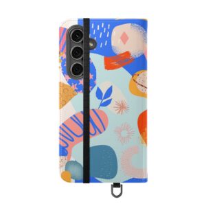Abstract Colorful Collage Flip Phone Case