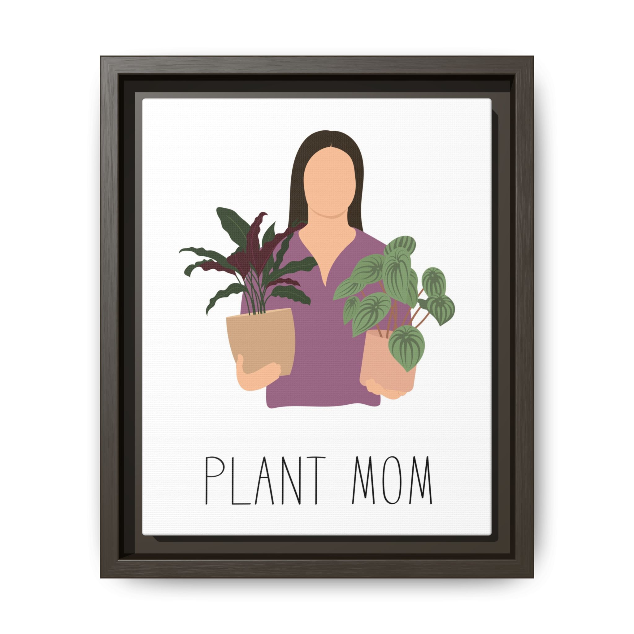 Plant Mom Framed Canvas Print