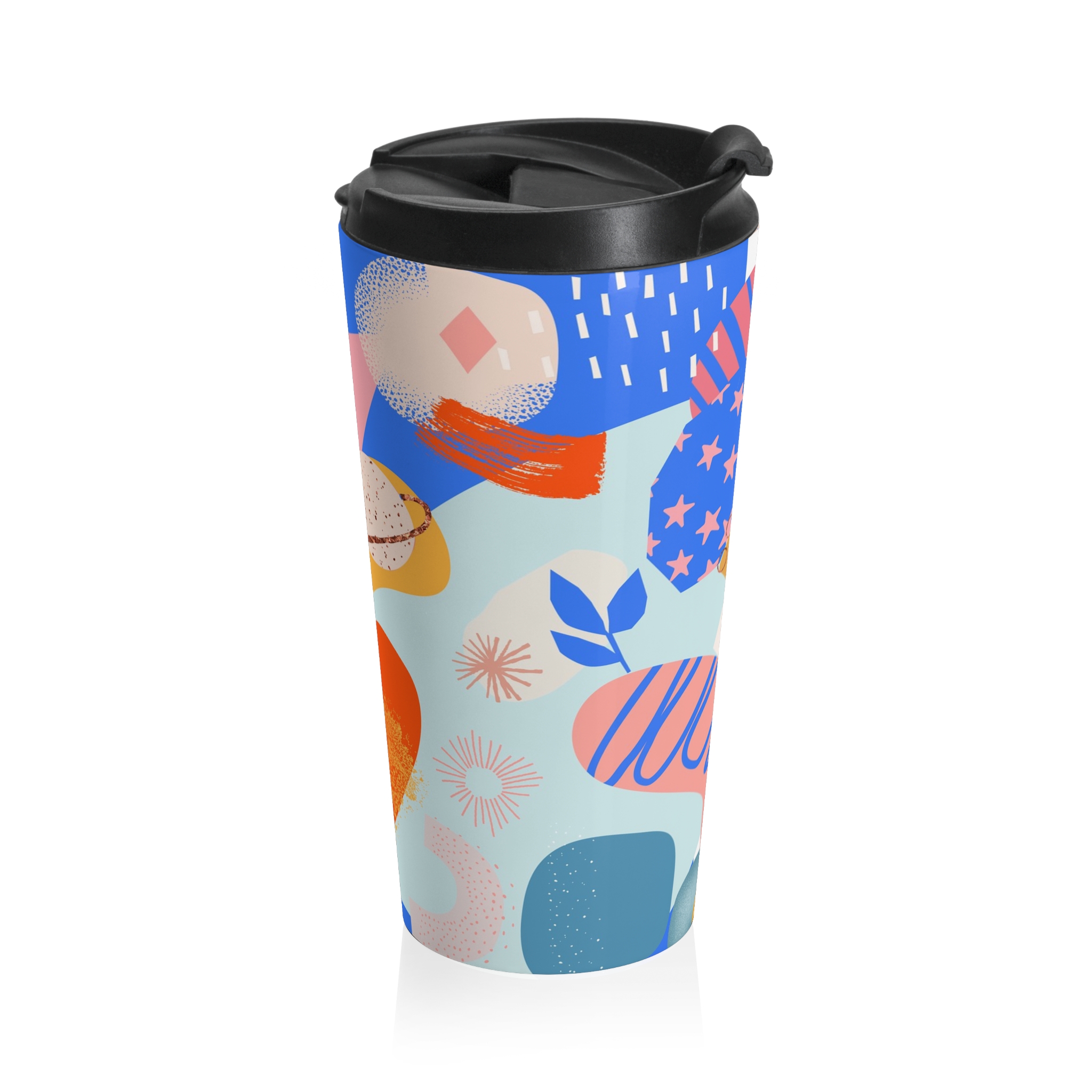 Bright Geometric Art Stainless Steel Travel Tumbler