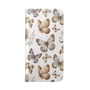 Butterfly Watercolor Flip Phone Case with Card Slots